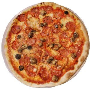 Піца Чорізо папероні томатна